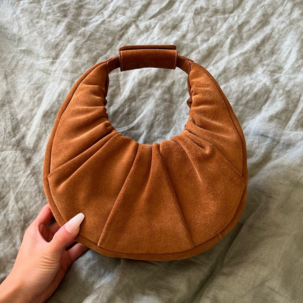 STAUD Mini Moon Suede Purse